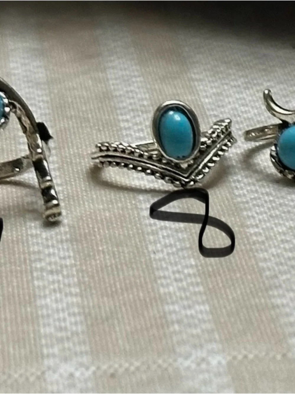 Vintage-Style Turquoise Silver rings